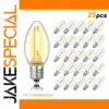 Warm White LED Candle Bulb Set, 25-Pack