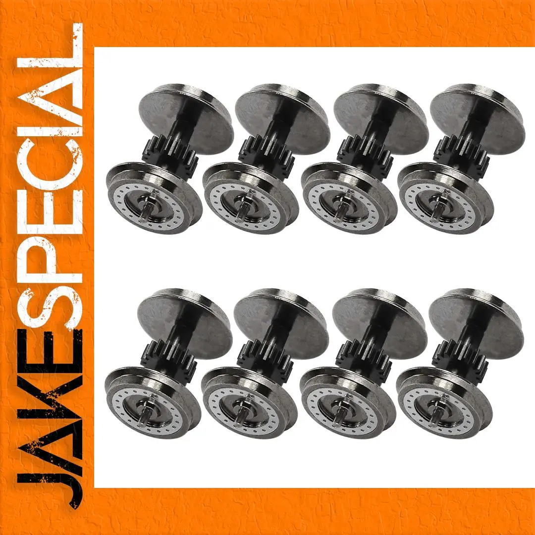 HO Scale DC Wheel Sets 8-Pack with Gear Drive 1 HO Scale DC Wheel Sets 8-Pack with Gear Drive