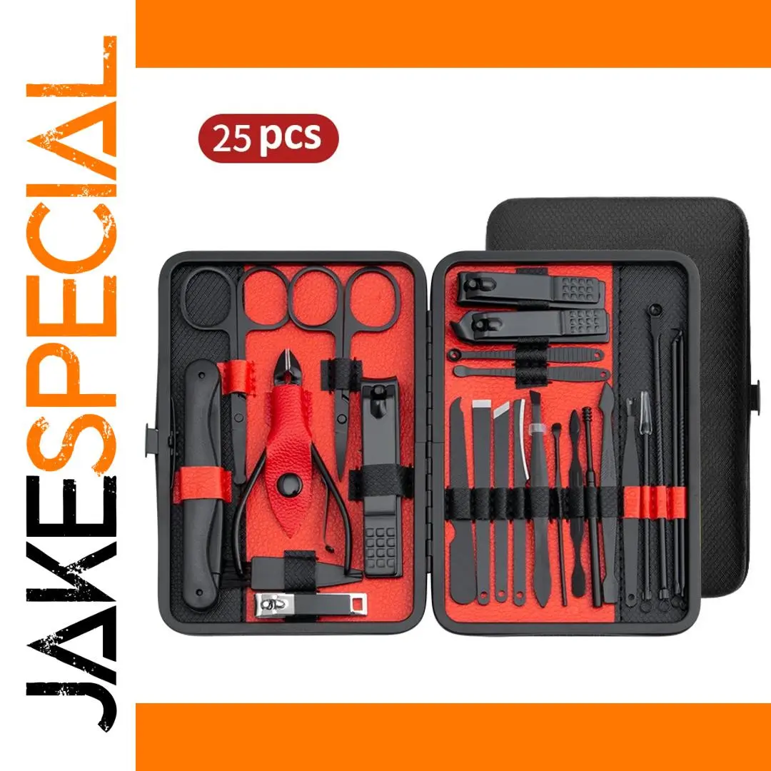 Professional Stainless Steel Manicure Set with Case 1 Professional Stainless Steel Manicure Set with Case