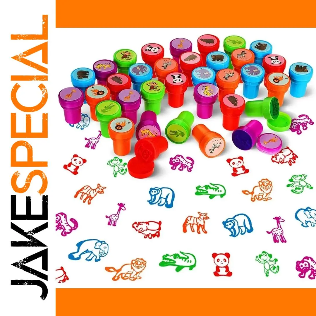 Colorful Kids Self-Ink Stamp Set with Cartoon Themes 1 Colorful Kids Self-Ink Stamp Set with Cartoon Themes