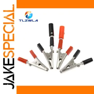 10-Pack Insulated Crocodile Clips for Testing