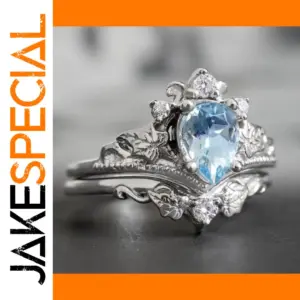 Waterdrop Zircon Rings Set for Women