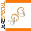 Two-Tone Stainless Steel Hoop Earrings