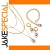 Elegant Gold Stainless Steel Jewelry Set