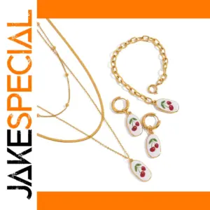 Elegant Gold Stainless Steel Jewelry Set