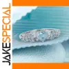 Silver Leaf Heart Ring with Zircon Accents