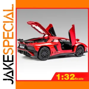 Vibrant Red Lamborghini Aventador 1:32 Model