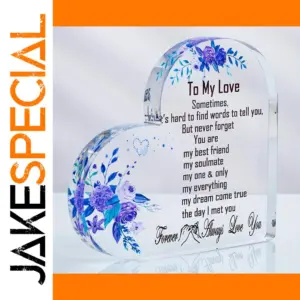 Elegant Acrylic Heart Memorial Plaque for Love