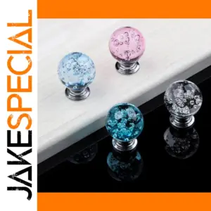 Modern 20mm Crystal Ball Cabinet Knob in Colors