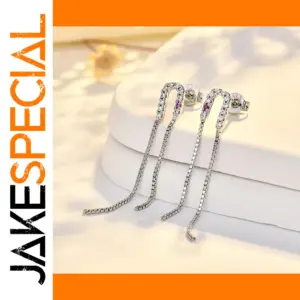 925 Silver Semi-Circular Tassel Earrings