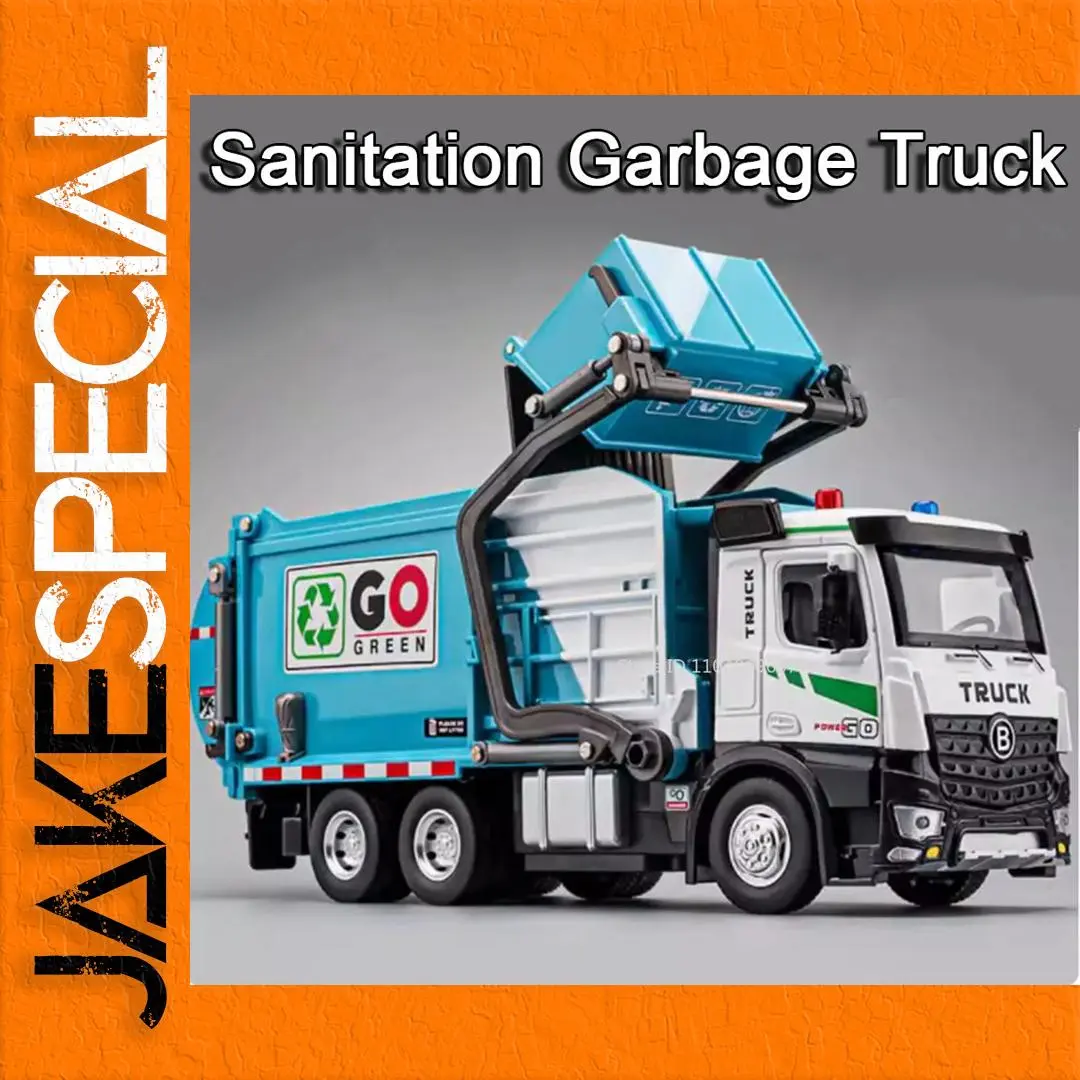 1:18 Scale Model Garbage Truck with Lights 1 1:18 Scale Model Garbage Truck with Lights