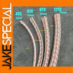 High-Purity OCC Speaker Cable 24-Core Braided