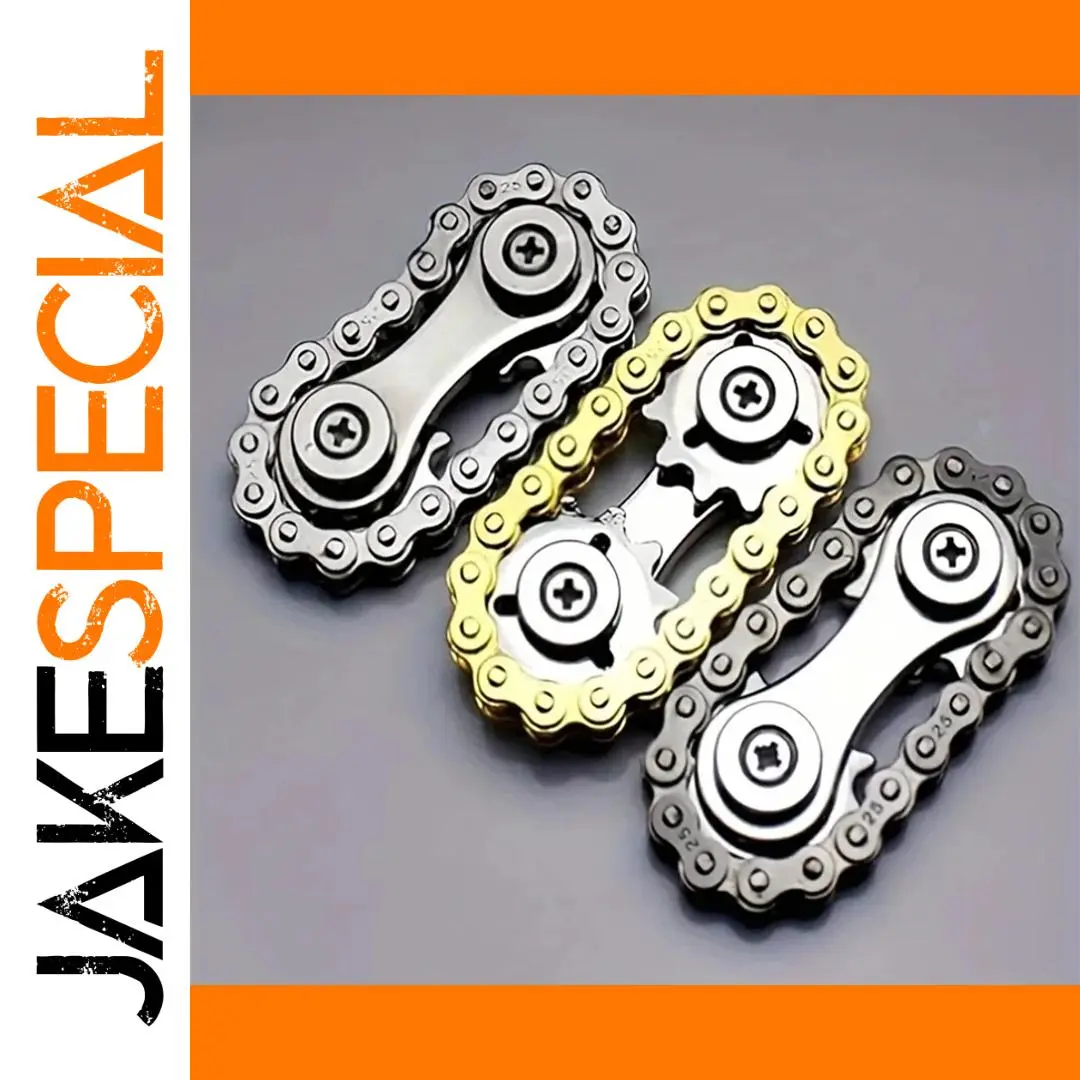 Metal Chain-Inspired Fidget Spinner 60×36mm 1 Metal Chain-Inspired Fidget Spinner 60×36mm