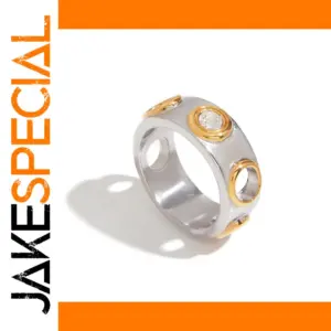 Stainless Steel Hollow Band Ring for Women