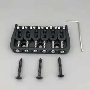 6-String Metal Fixed Guitar Bridge in Black, Chrome, Gold 16 d64980c2da0546ee919b87dc upscaled