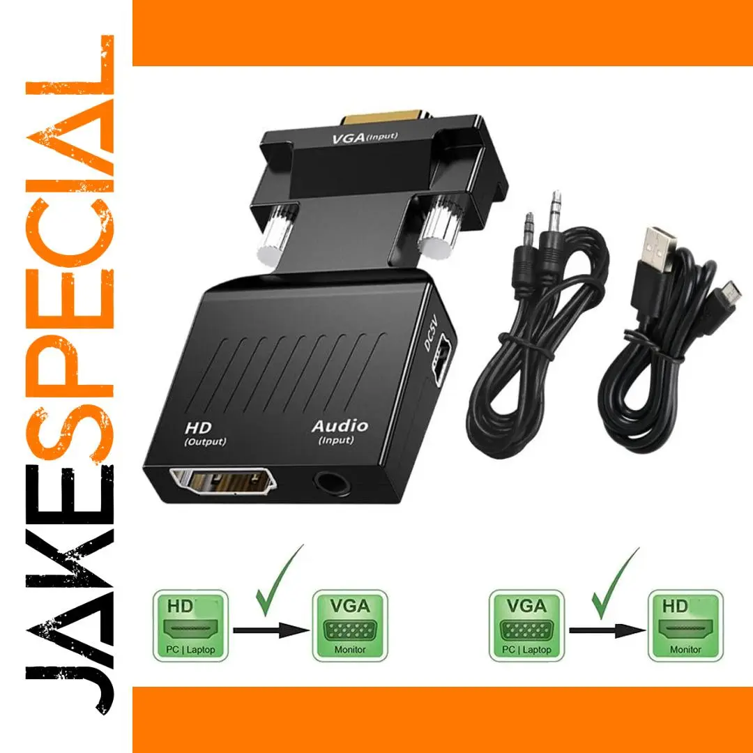 HDMI to VGA Adapter with Audio for PC and Laptop 1 HDMI to VGA Adapter with Audio for PC and Laptop