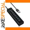 Black 7-Port USB 3.0 Hub with 30cm Cable