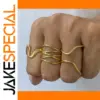 Stainless Steel Gold-Color Stackable Rings Set