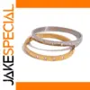 Elegant Stainless Steel Zircon Bracelets Set