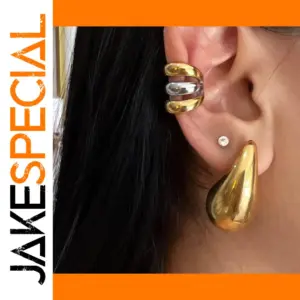 Stainless Steel Clip Earrings for Women