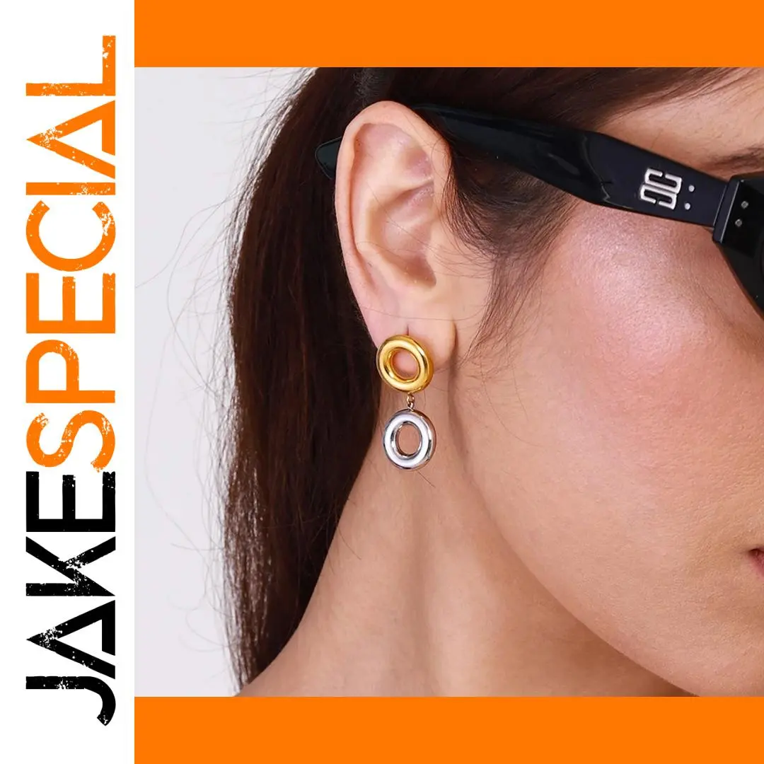 Stainless Steel Circular Earrings for Women 1 Stainless Steel Circular Earrings for Women