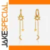 Celestial Stainless Steel Earrings with Zirconia