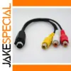 S-Video to RCA Conversion Cable 10-inch