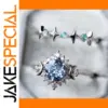 Celestial Blue Zircon Ring for Men and Women