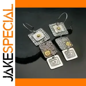Vintage Punk Geometric Dangle Earrings