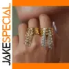 Elegant Gold & Silver Stainless Steel Ring