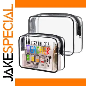Transparent Teacher-themed Makeup Bag in Three Sizes