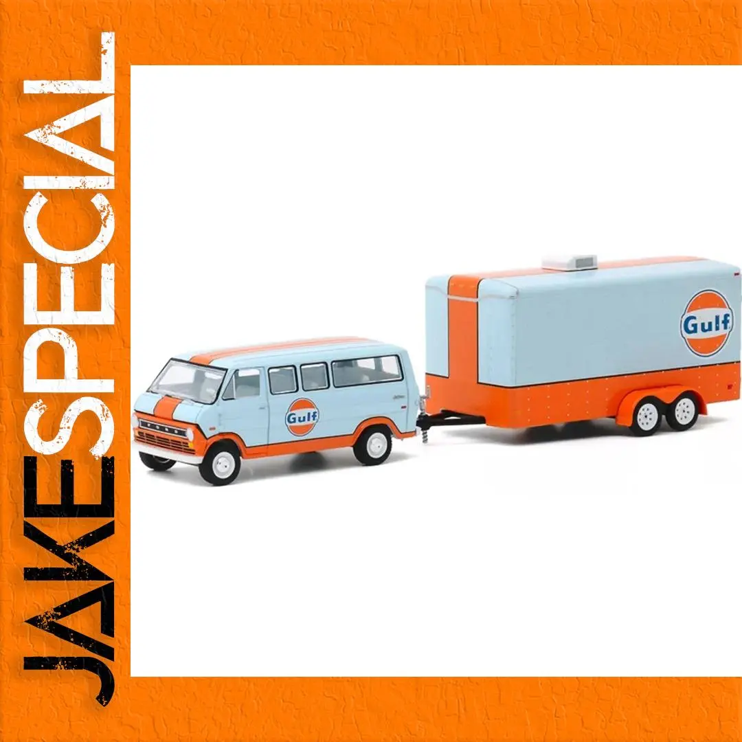 1972 Gulf Oil Van Die-Cast Model with Trailer 1 1972 Gulf Oil Van Die-Cast Model with Trailer