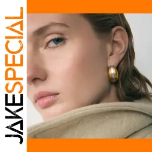 Stainless Steel Two-Tone Water Drop Earrings