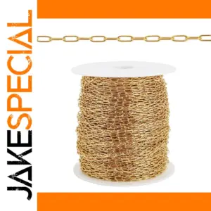 Stainless Steel Gold-Finish Chain 2m 6.5x2.5mm