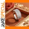 Silver Zircon Ring for Women with Pave Setting