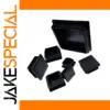 Black Square Pipe Plugs Set for Furniture