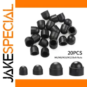 Black Plastic Dome Protection Caps Set for Fasteners