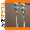 Vintage Green Stone Drop Earrings for Women