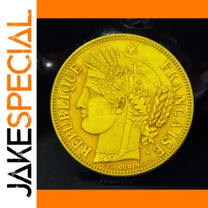 Vintage French 1849 5-Franc Copper Coin Replica