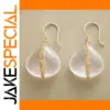 Vintage Waterdrop Earrings with White Stones