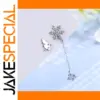 Festive Asymmetric Snowflake Earrings for Women