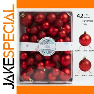 Vibrant Set of 42 Christmas Ornaments