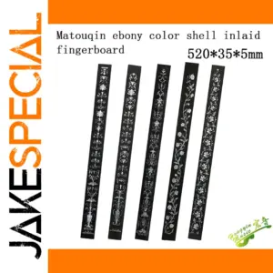 Ebony Shell-Inlaid Fingerboard for Stringed Instruments