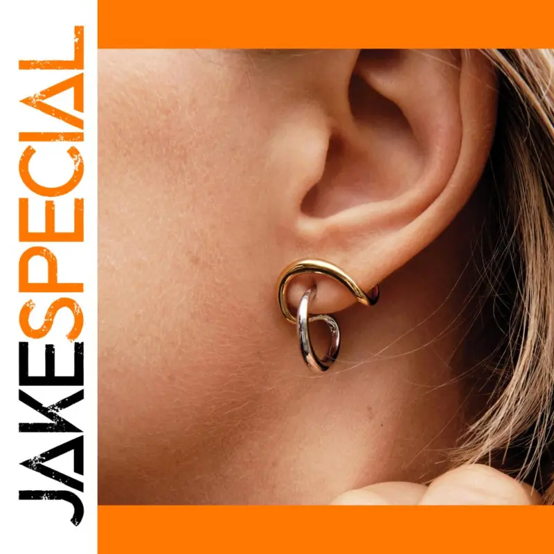 Stylish Modern Elegance: The Stainless Steel Two-Tone Earrings 1 d94ba1337e014e1abba11e43 product image