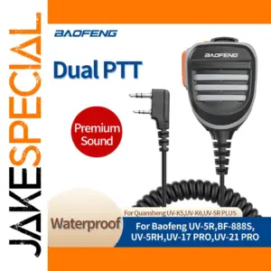 Waterproof Handheld Microphone with Dual-Pin Connector