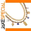 Elegant Gold-Tone Stainless Steel Necklace