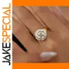 Elegant Gold PVD Stainless Steel Floral Ring