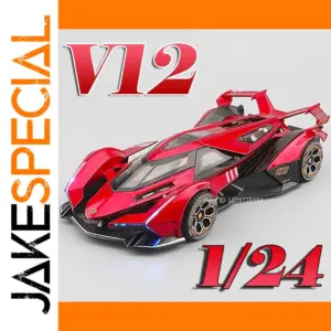 1:24 Red Diecast Supercar Model