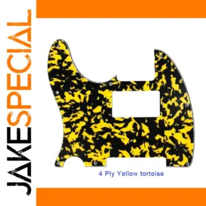 Yellow Tortoise Telecaster Pickguard for Left-Handed Models