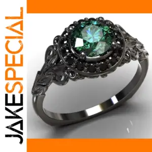 Green Zircon Cocktail Ring for Women